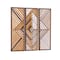 Set of 3 Brown Wood Contemporary Wall Decor 12", 35"